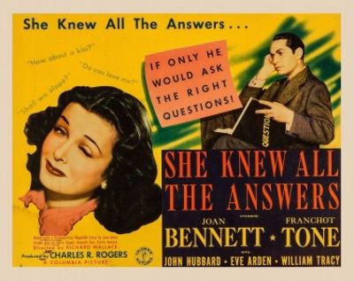 She Knew All the Answers - Plakate