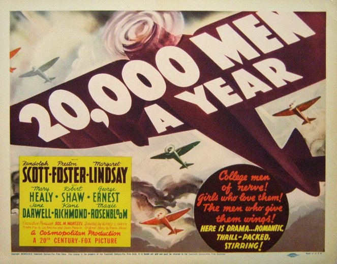 20,000 Men a Year - Posters