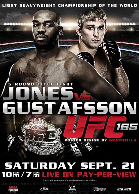 UFC 165: Jones vs. Gustafsson - Cartazes
