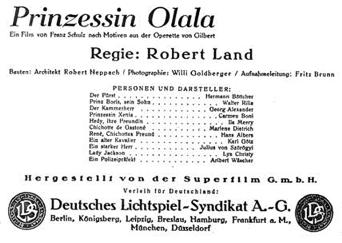 Prinzessin Olala - Affiches