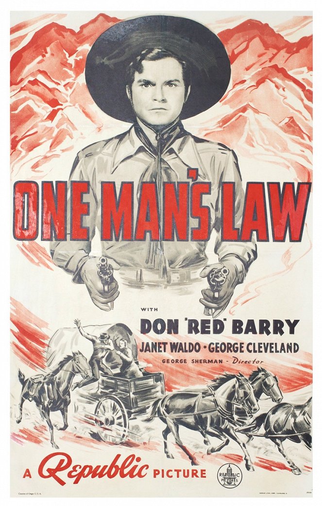 One Man's Law - Plakaty