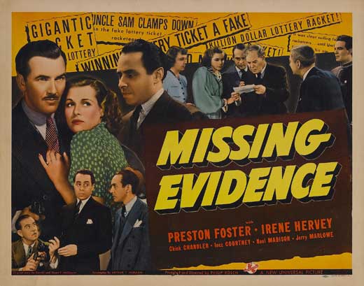 Missing Evidence - Cartazes