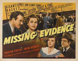 Missing Evidence - Affiches