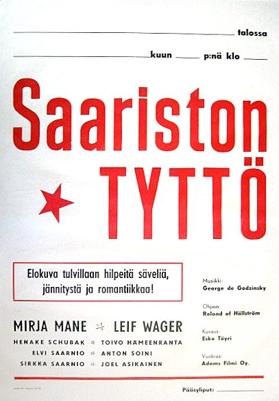 Saariston tyttö - Julisteet