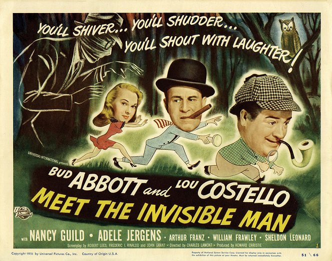 Abbott and Costello Meet the Invisible Man - Plakaty