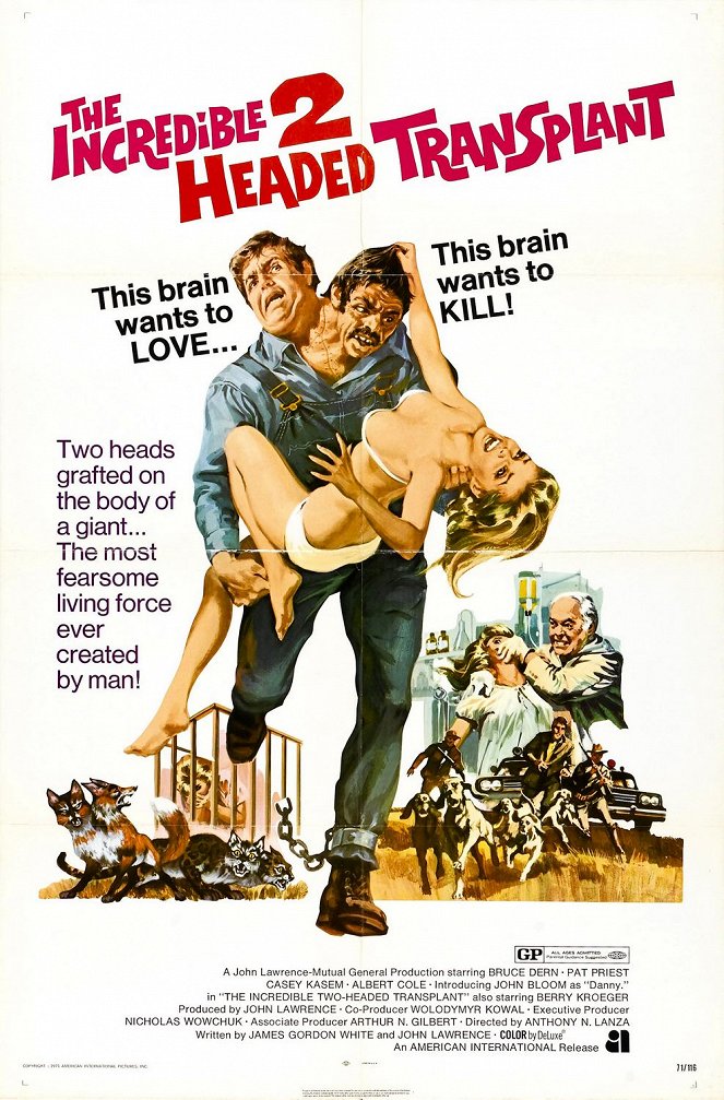 The Incredible 2-Headed Transplant - Affiches
