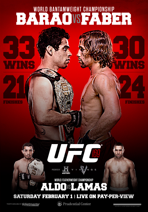 UFC 169: Barao vs. Faber II - Carteles