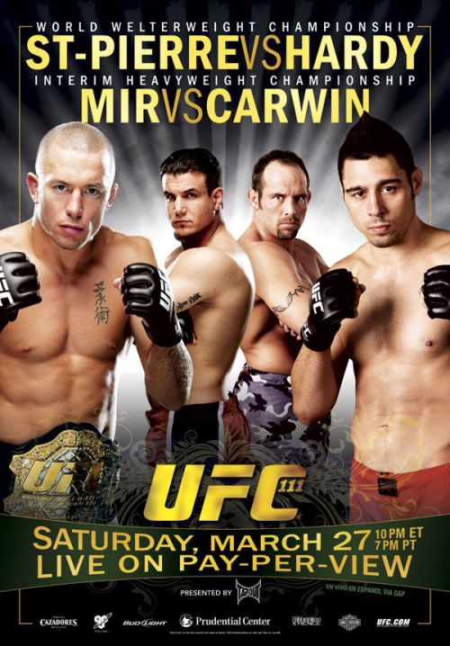 UFC 111: St-Pierre vs. Hardy - Carteles