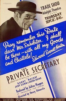 The Private Secretary - Affiches