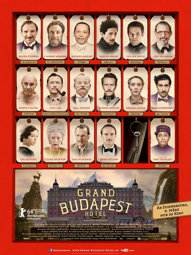 Grand Budapest Hotel - Cartazes