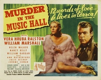 Murder in the Music Hall - Affiches