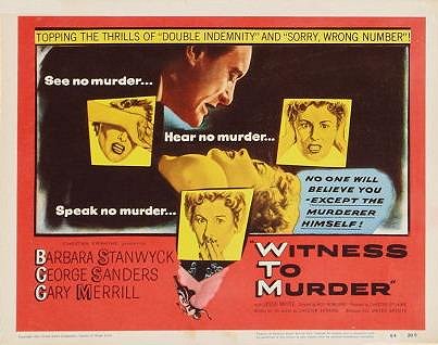 Witness to Murder - Plakate