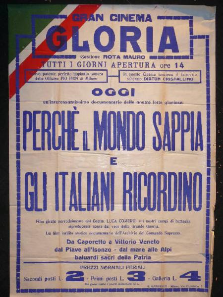Perché il mondo sappia e gli Italiani ricordino - Posters