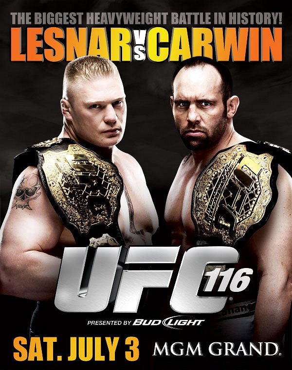 UFC 116: Lesnar vs. Carwin - Carteles