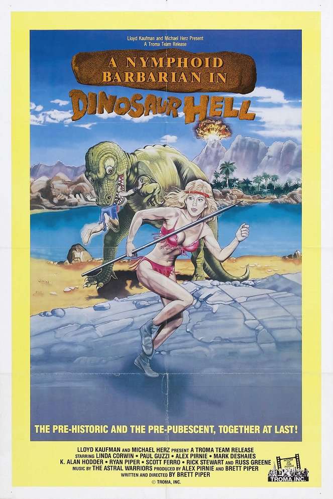 A Nymphoid Barbarian in Dinosaur Hell - Plakaty