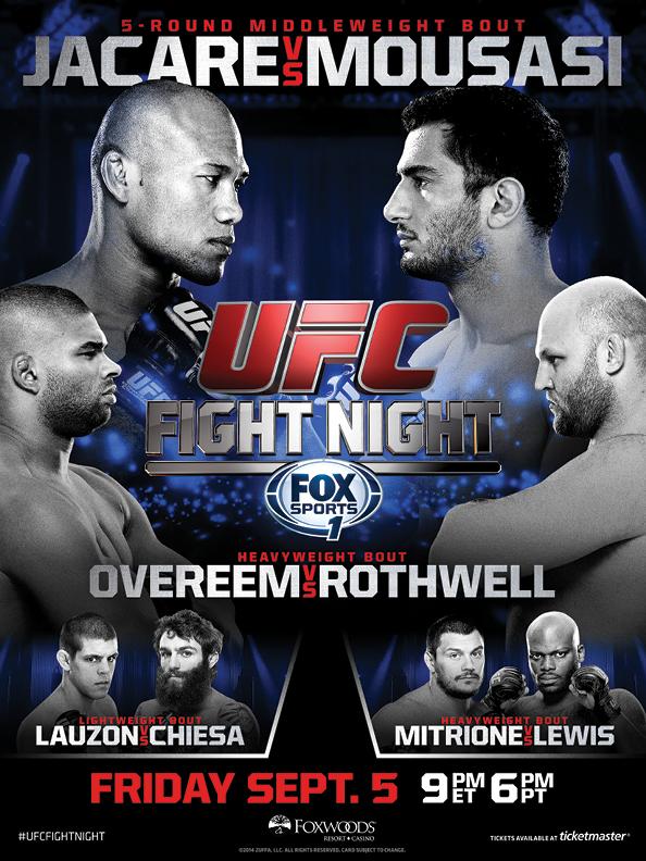 UFC Fight Night: Jacare vs. Mousasi - Carteles