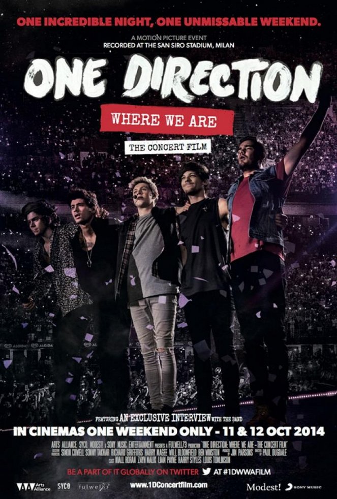 One Direction: Where We Are - The Concert Film - Plakaty