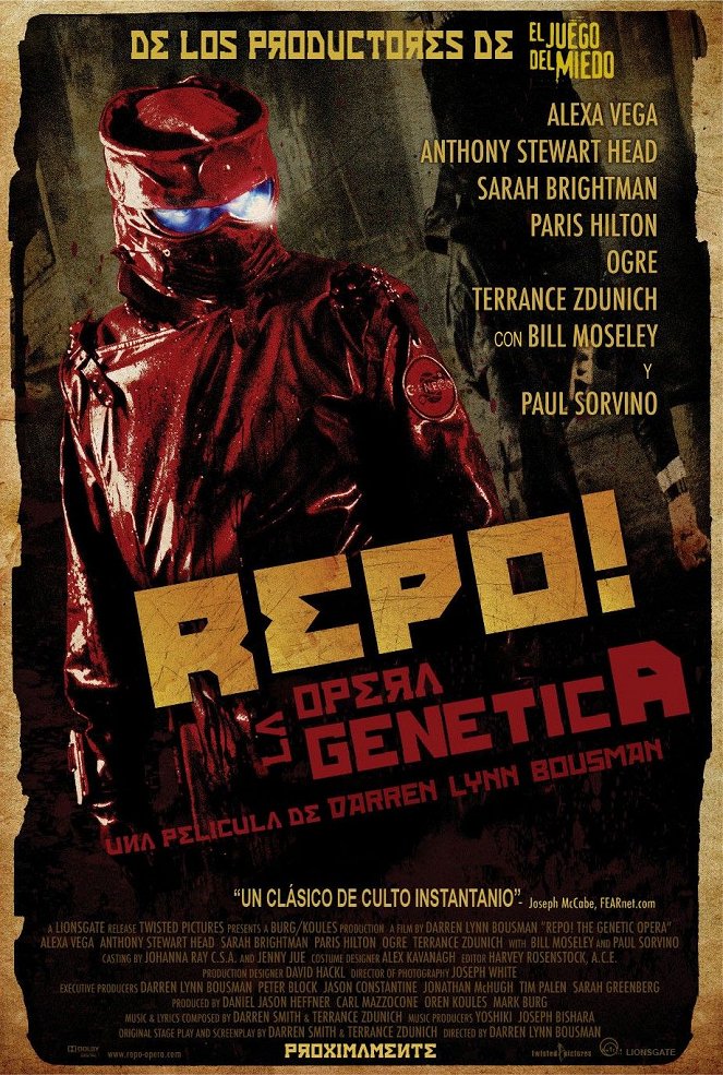Repo! The Genetic Opera - Carteles