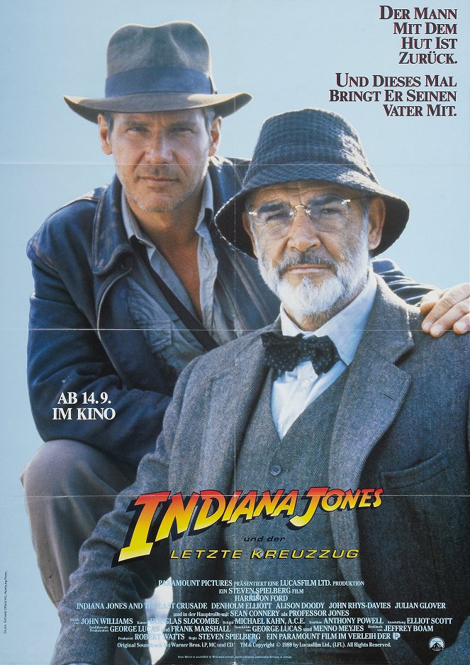 Indiana Jones und der letzte Kreuzzug - Plakate