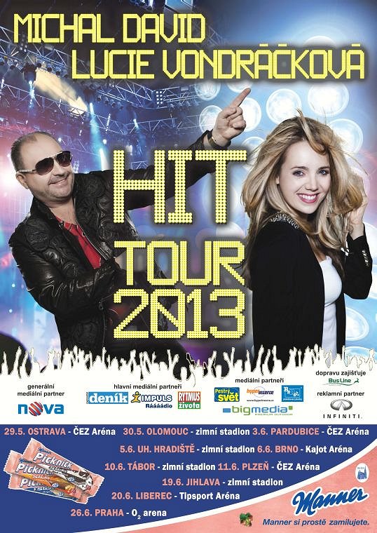 Michal David a Lucie Vondráčková - Hit tour 2013 - Julisteet