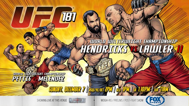 UFC 181: Hendricks vs. Lawler II - Plakaty