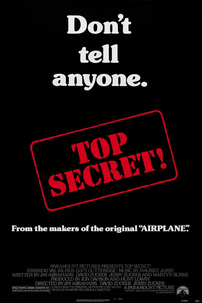Top Secret - Plakátok
