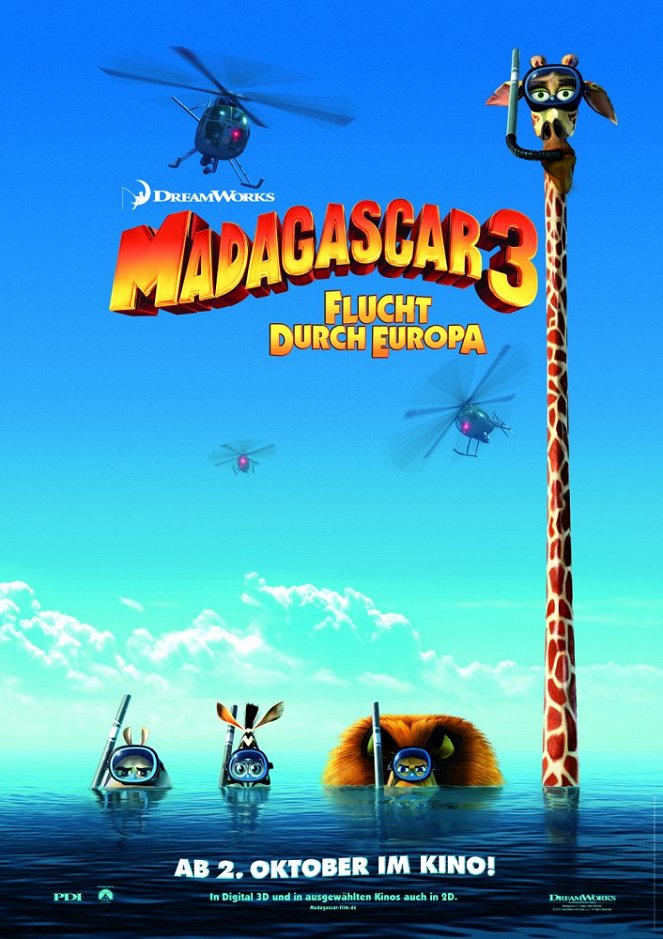 Madagascar 3: Flucht durch Europa - Plakate