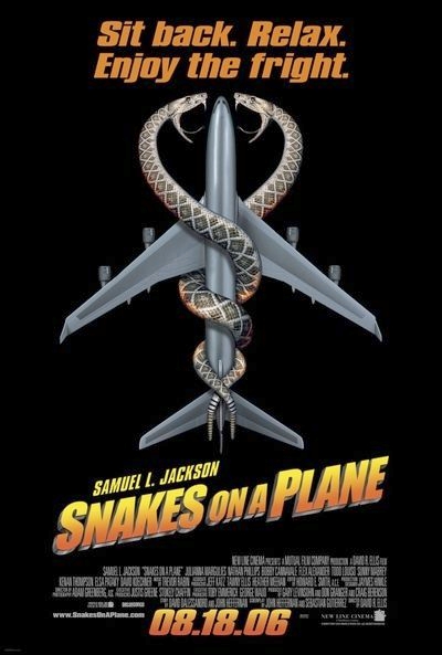 Des serpents dans l'avion - Affiches