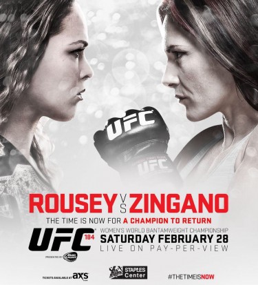 UFC 184: Rousey vs. Zingano - Cartazes