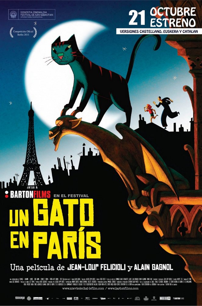 Un gato en París - Carteles