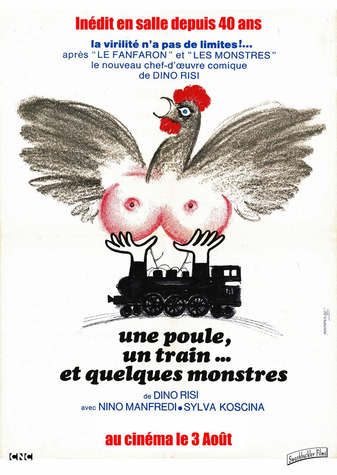 Une poule, un train et quelques monstres - Affiches