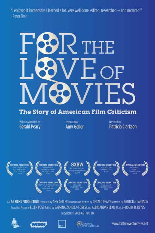 For the Love of Movies: The Story of American Film Criticism - Julisteet