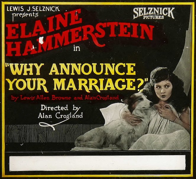 Why Announce Your Marriage? - Carteles