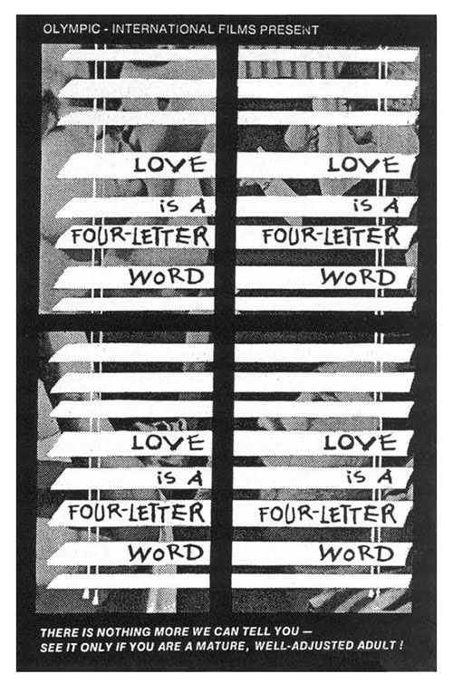 Love Is a Four-Letter Word - Plagáty