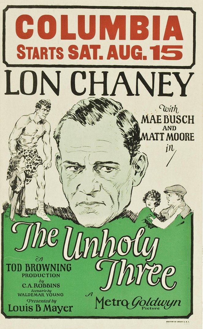 The Unholy Three - Affiches