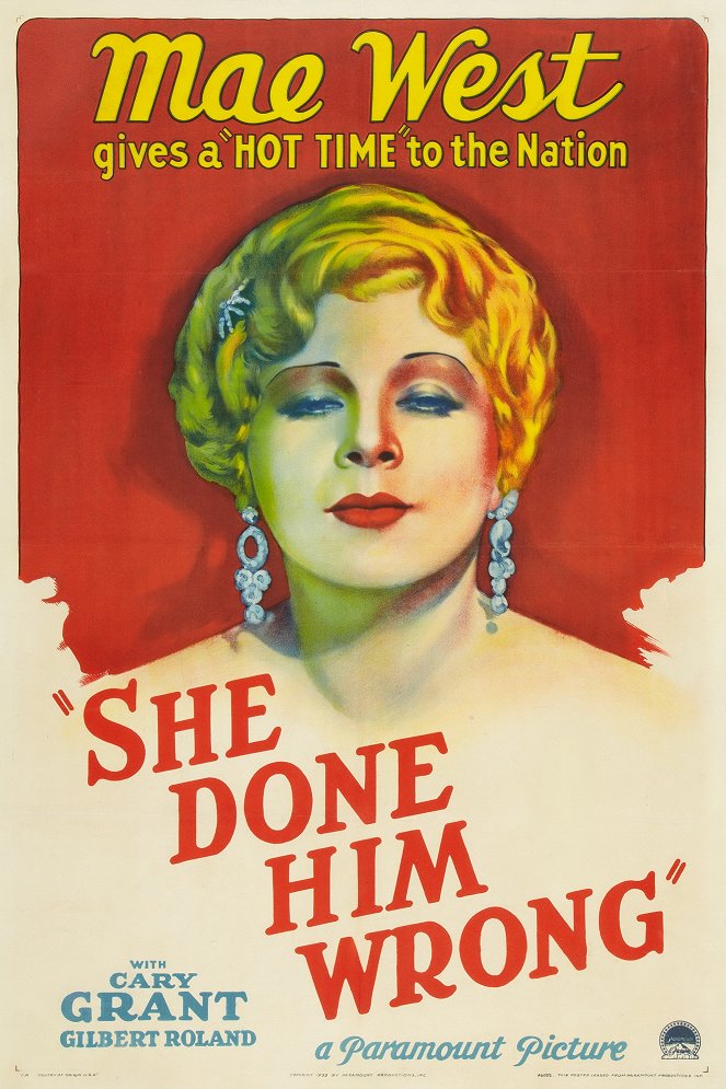 She Done Him Wrong - Affiches