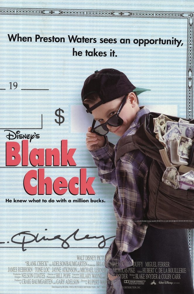 Blank Check - Affiches