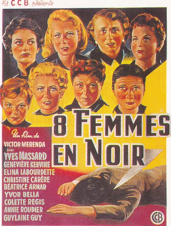 8 femmes en noir - Carteles