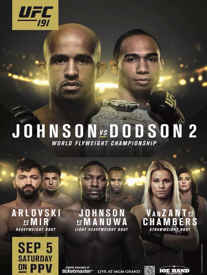 UFC 191: Johnson vs. Dodson 2 - Cartazes