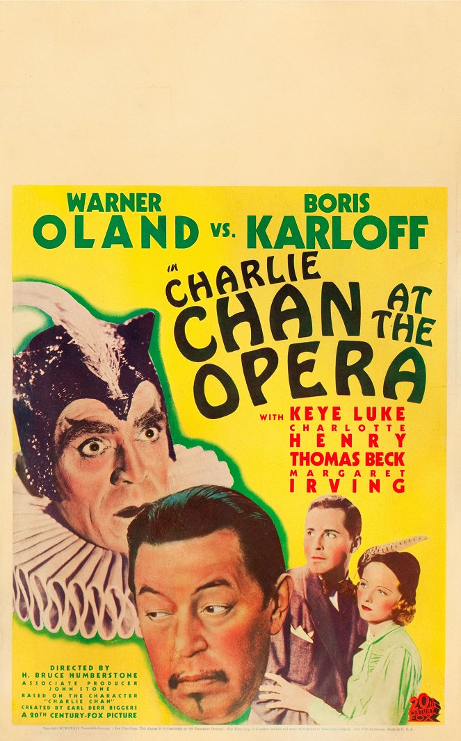 Charlie Chan in der Oper - Plakate