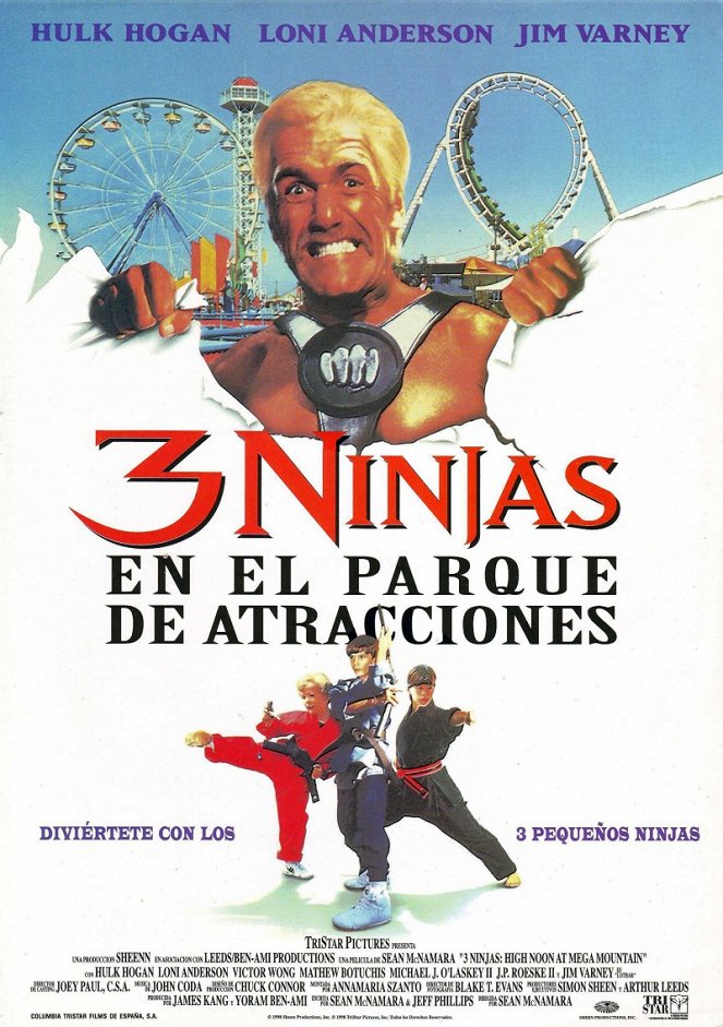 3 ninjas en el parque de atracciones - Carteles