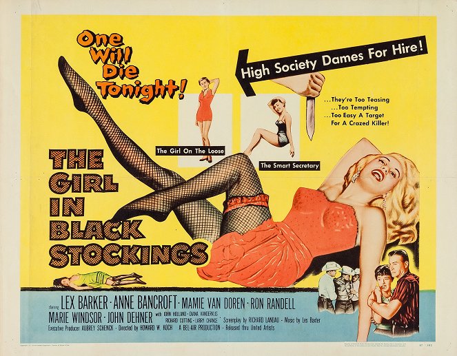 The Girl in Black Stockings - Posters