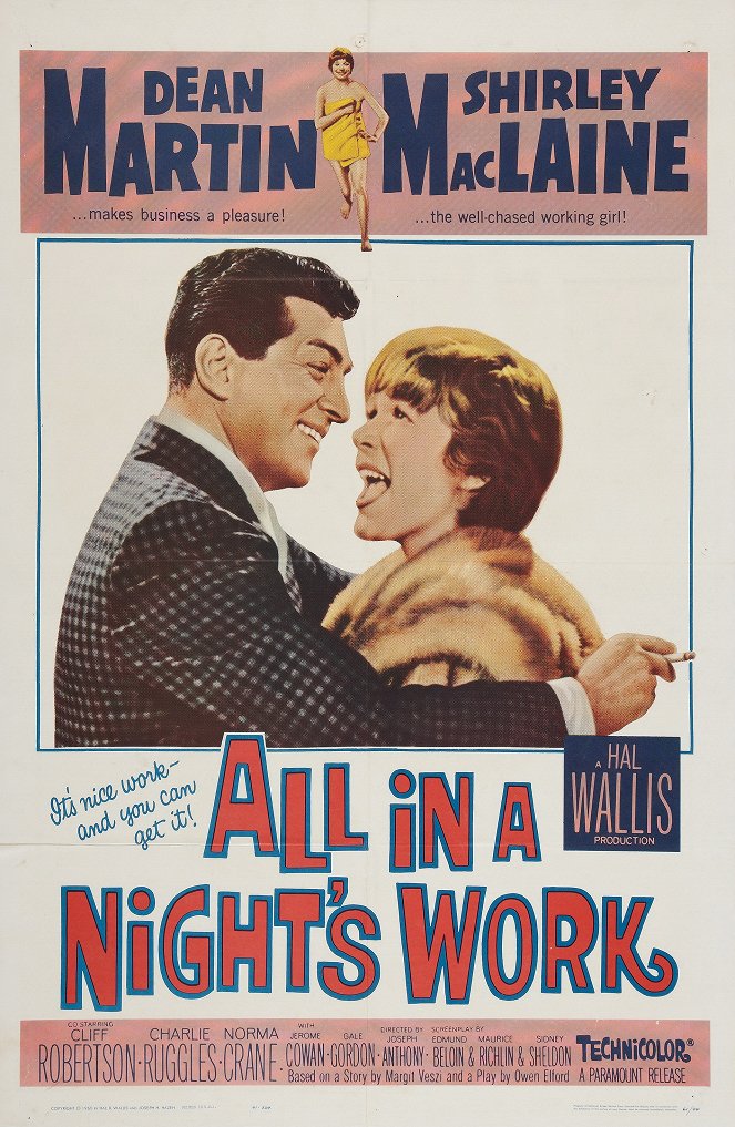 All in a Night's Work - Plakáty