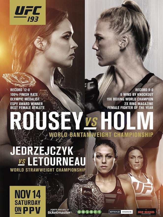 UFC 193: Rousey vs. Holm - Posters