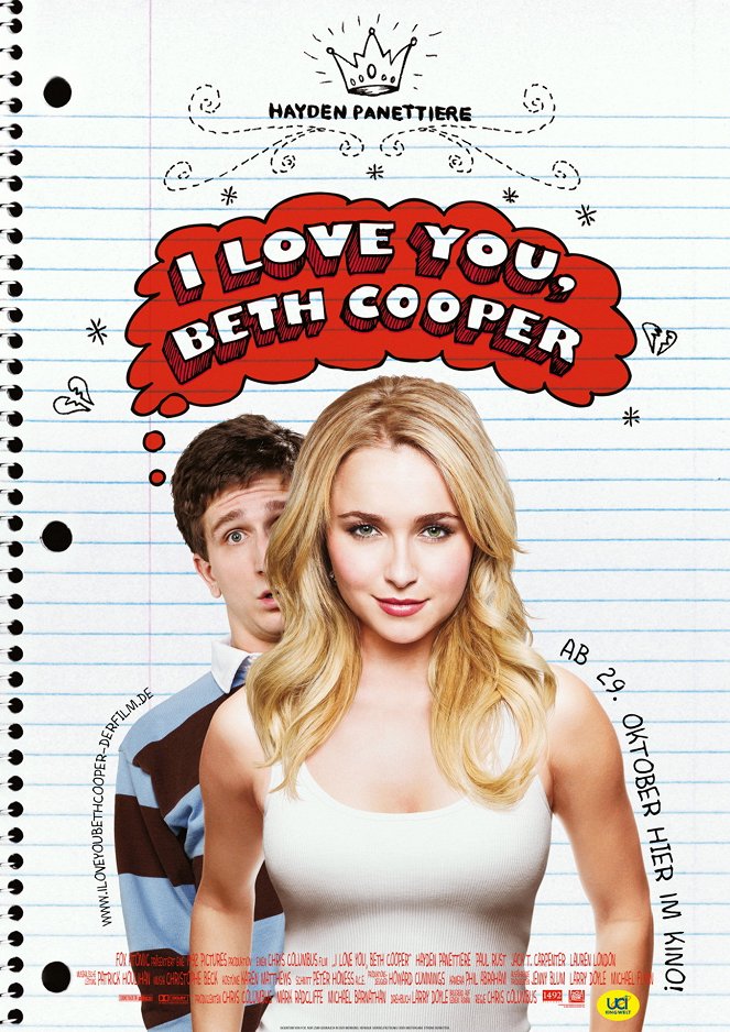 I Love You, Beth Cooper - Plakate
