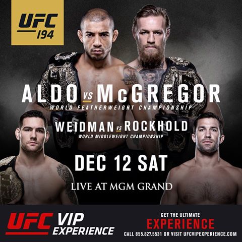UFC 194: Aldo vs. McGregor - Plakate