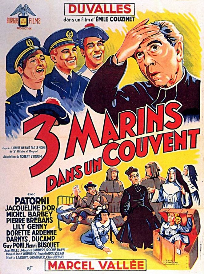 Trois marins dans un couvent - Posters