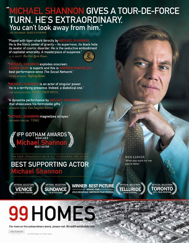 99 Homes – Stadt ohne Gewissen - Plakate