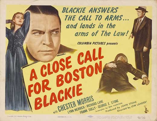 A Close Call for Boston Blackie - Affiches