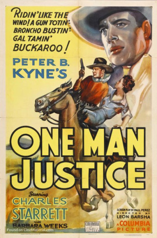 One Man Justice - Posters